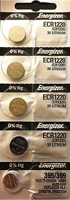 Energizer ECR1220 CR1220 DL1220 Lithium3V Battery (5piece) New Authorized Seller