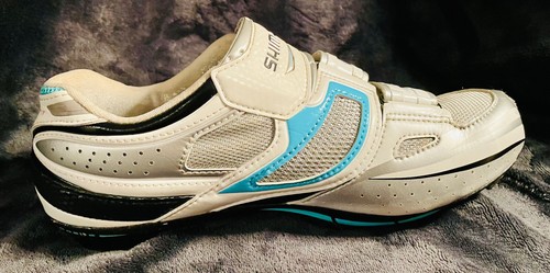 Shimano Cycling Shoes Womens 39 US 8.5 Road White Ratchet Strap SPDSL - Picture 2 of 9