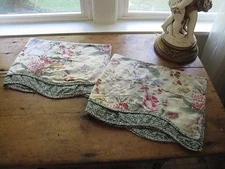 VINTAGE WAVERLY FLORAL (PAIR) VALANCES~SIMPLY GORGEOUS