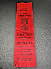 CINTA DELEGADA CUERPO SOCORRO MUJER 1940 55ª CONVENCIÓN PORTLAND O G202
