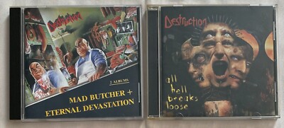 Destruction Mad Butcher Eternal Devastation CD Lot 2 Thrash Metal Band Germany