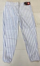 Wilson A4382 White/Royal Pinstripe Baseball Pants Adult