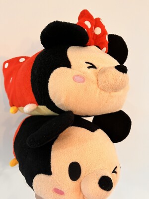 Disney Store Mickey Minnie Mouse Tsum Tsum Plush 10