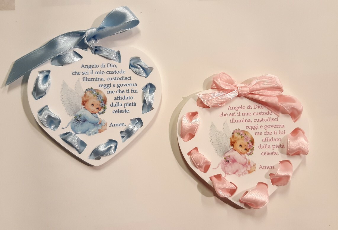 Spitzenbild Herz Engel Schutzengel Zum Aufhängen IN Plexiglas 10 X 10,5 CM