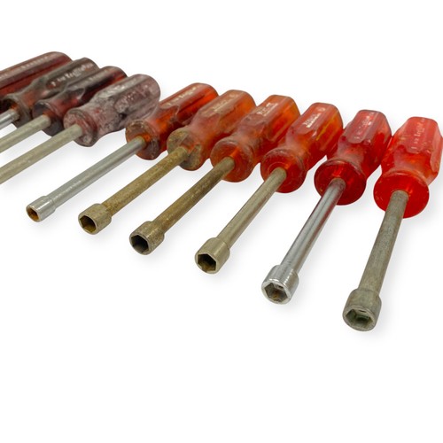 Xcelite Mixed HS14 7/16 7 7/32 9 9/32 10 5/16 Nut Driver Set 13 Pcs Made in USA - Picture 7 of 12