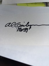 Al Geiberger Mr 59   Signed 3x5 index Card