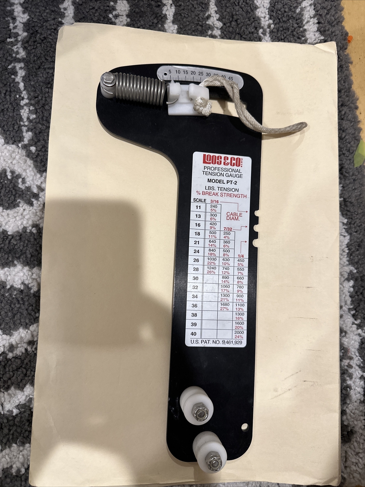 LOOS PROFESSIONAL TENSION GAUGE MODEL PT2 Used eBay