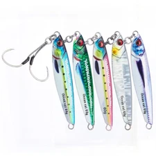 OCEAN CAT Slow Pitch Fall Metal Lead Glow Jigs Jigging Fishing Lures 60g 80g