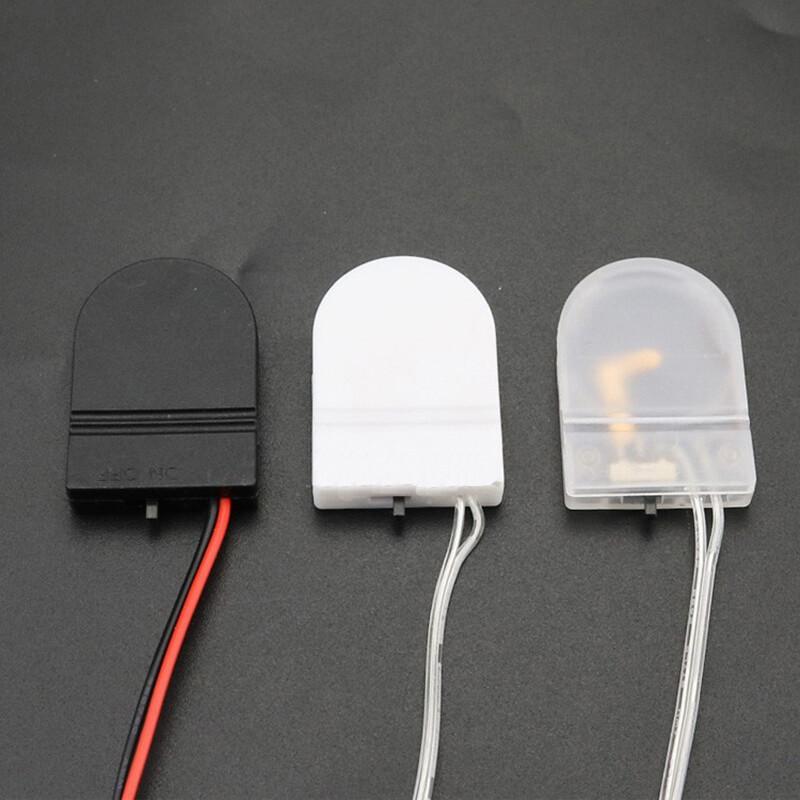 1x CR2032 3V Button Coin Cell Battery Holder Case Box Black/White