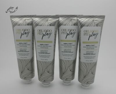 Lot of 4 - ORLANDO PITA PLAY Ampli Tint Color Depositing Hair Mask GOLDEN BLONDE