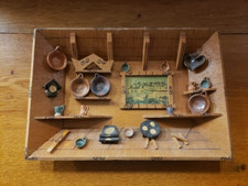 Vintage Folk Art 3D Country Home Kitchen Cabin All Wood Wall Hanging