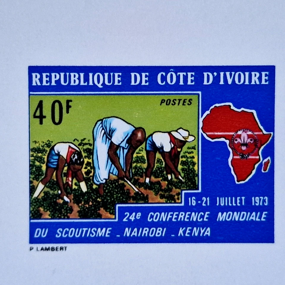 Costa de Marfil 1973 - Exploradores de Costa de Marfil - MNH - Hoja de sellos de lujo Foto 2 de 4