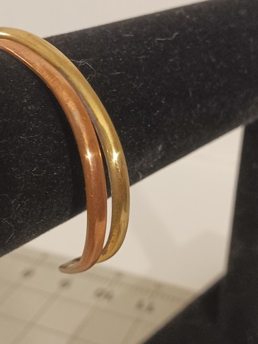 SIGNIERTES VINTAGE Renee Lepre Armreif Armband gemischte Metalle Unisex Schmuck sehr schön - Bild 6 von 6