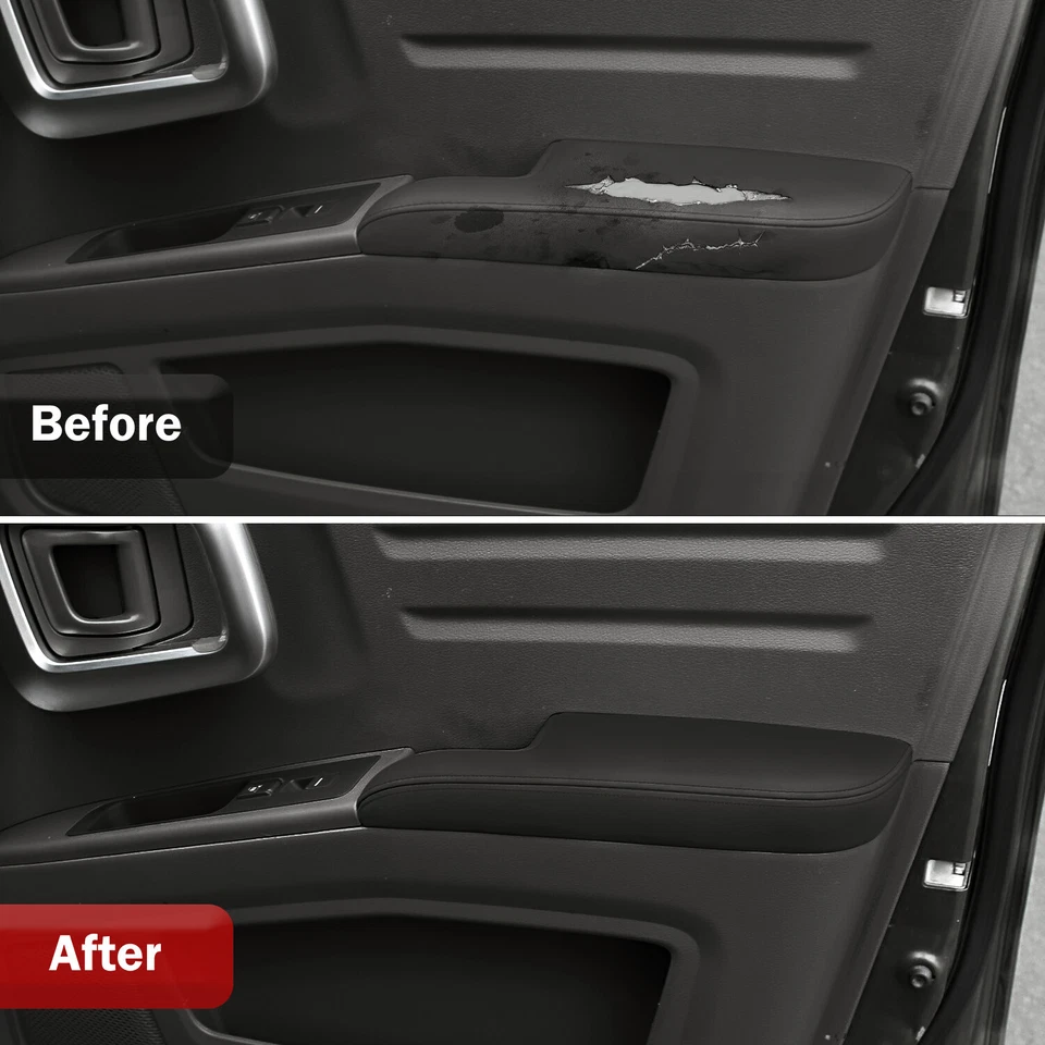 Cubierta de vinilo negra para reposabrazos panel puerta delantera Honda Ridgeline 2006-2014 Foto 4 de 4