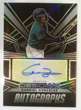 2023 Panini Chronicles Obsidian Electric Etch /10 Gabriel Gonzalez Auto Mariners