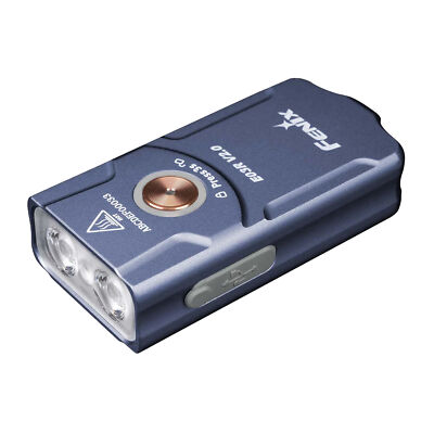 Fenix E03R V2.0 500 Lumen USB-C Rechargeable Keychain EDC Flashlight (Blue)