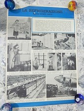  POSTER MANIFESTO STATI UNITI D'AMERICA REFRIGERAZIONE  FRIGORIFERO VINTAGE 1950