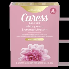 Bar Soap for Women, Daily Silk White Peach & Orange Blossom for All Skin