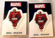 2 Marvel Spider-Man "Born Hero" Stickers New NOS