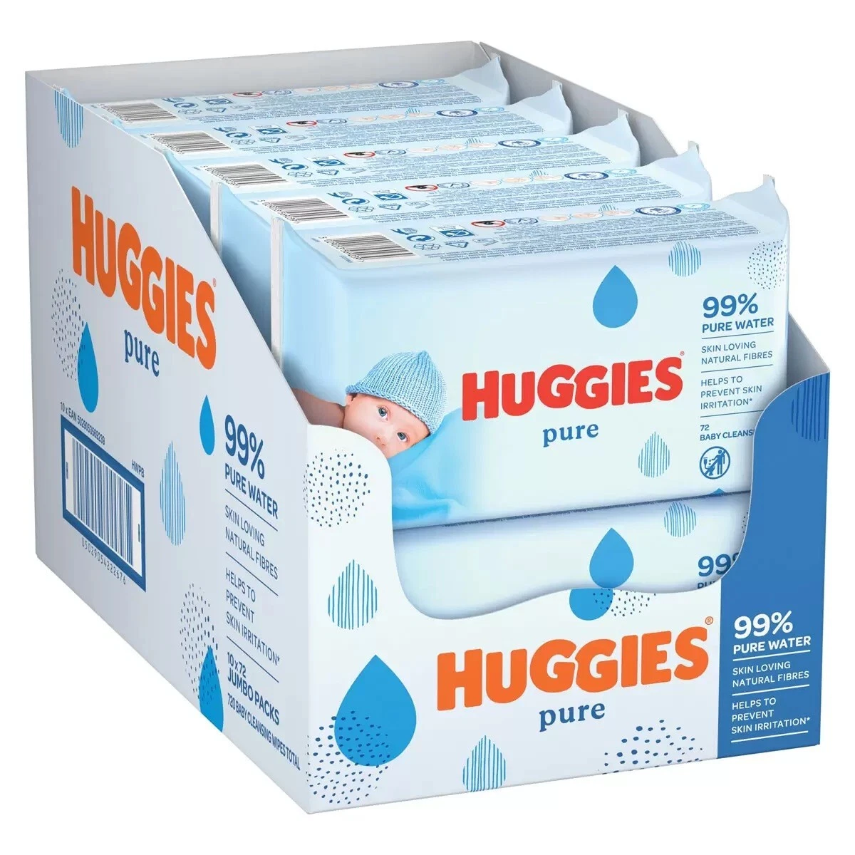 Huggies Pure Baby Wipes Jumbo Pack 720 Baby Cleansing Wipes Total 99% Pure Water
Opens in a new wind