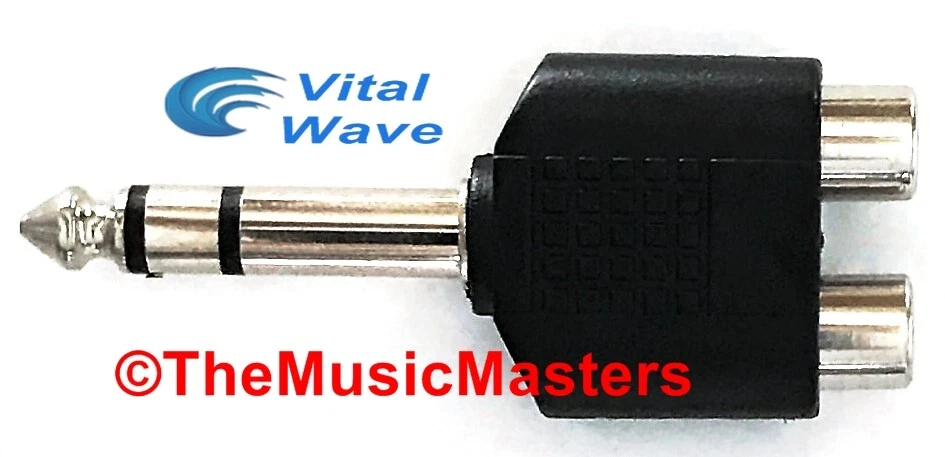 (2) 1/4 inch TRRS Male Plug to Dual RCA Jacks (F) Audio Cable Cord Adapter VWLTW - Image 3 of 4