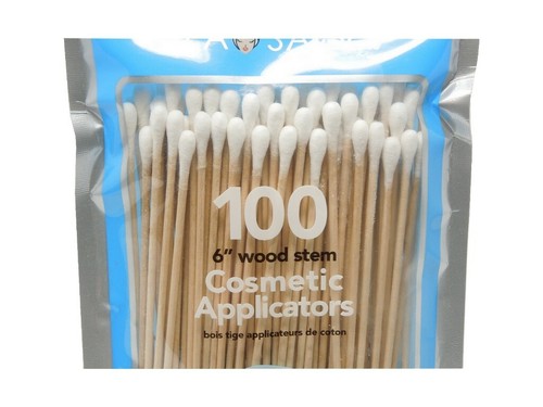 Spa Savvy 6 Inch Wood Stem Q Tip Cosmetic Detail Applicators Makeup Blender - Picture 5 of 5