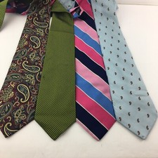 Lot of 4 Brooks Brothers Makers Mens Various Designs Silk Necktie Neck Ties