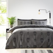 Skull Halloween Gothic Duvet Quilt Cover Soft Easy Care Bed Linen Bedding Sets