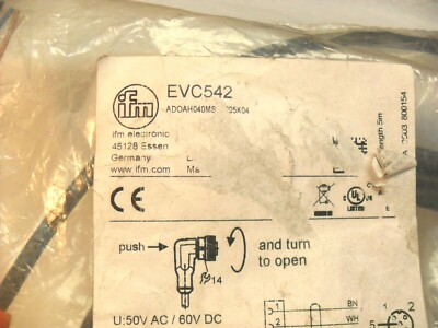  ifm EVC542 Cordset 4-Wire Sealed Factory Bag