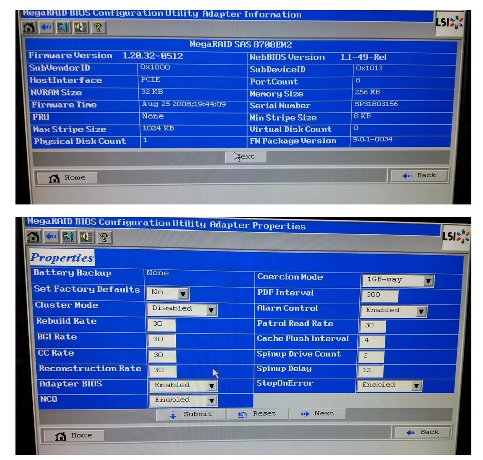 NEW LSI Logic MegaRAID 8708EM2 256MB SAS/SATA RAID L3-01144-10A - Image 3 of 4