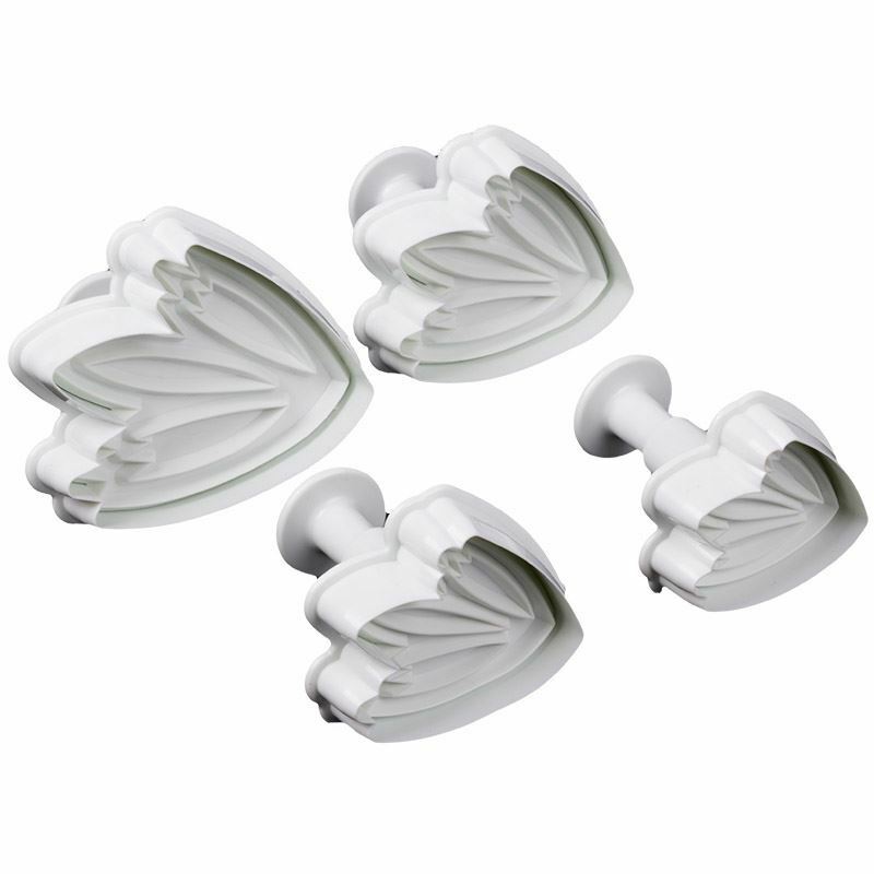 Veined Tulip Leaf Fondant Plunger Set Sugarcraft Cake Decorating