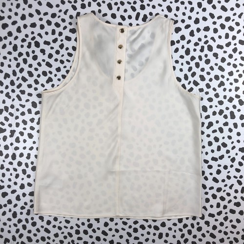 J.CREW Women's New Everyday Crepe Ivory Sleeveless Shell Top MEDIUM BP574 - Picture 2 of 7