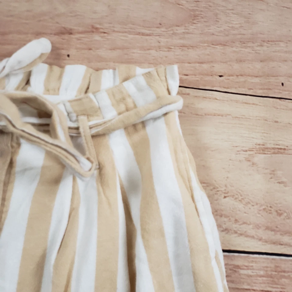 Hollister Skirt Womens Small Mini Beige White Button Front Tie High Rise Ladies - Image 3 of 4