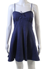 LoveShackFancy Womens Shai Dress - Navy Size 12