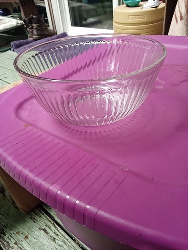 Vintage Pyrex 7403-S Klar Gerippt 10 Tassen Rührschüssel USA 2,5 L