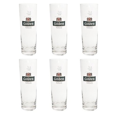 6x Gilden Kölsch Bierglas Glas Pils 0,2l Brauerei Bier Gläser Biergläser