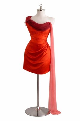Vivienne Westwood Couture Mini Corset Dress - Burnt Red Dress with Ombre  Sash | eBay