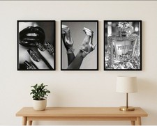 Set Tre Quadri Argento Stanza Ragazza Girl Aesthetic