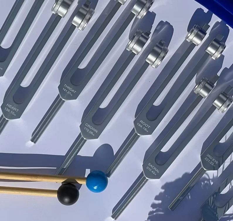 Horquillas de afinación CHAKRA - plata ponderada Foto 2 de 4