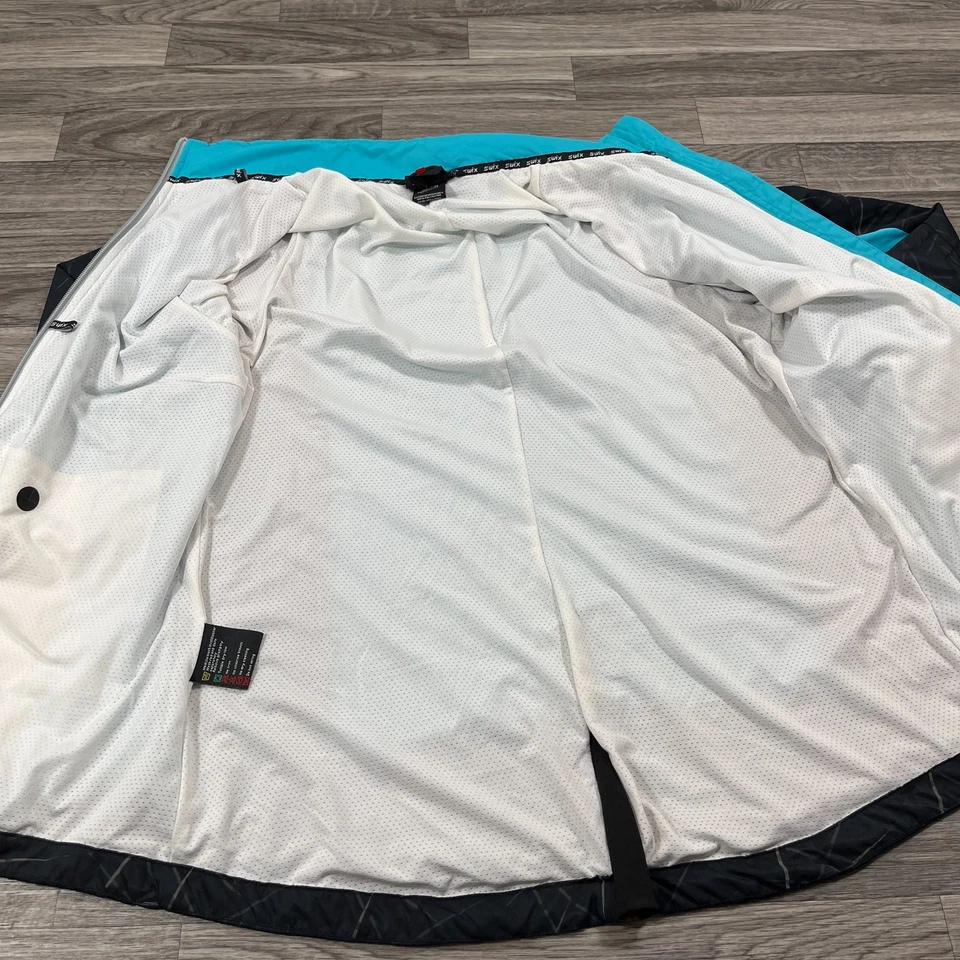 Chaqueta de esquí de fondo SWIX Mock Neck ligera azul/negro para mujer talla M Foto 3 de 4