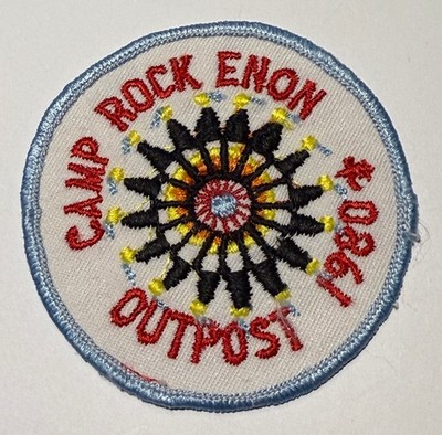 Camp Rock Enon 1980 Outpost Patch Virginia  Boy Scout FD3
