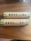 Two Rolls 1966 Roosevelt Dimes BU. $10 In Dimes with a Chance to get High Grade.