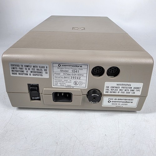 Vtg Commodore Computer Model 1541 Floppy Disk Drive W/ Power Supply - Tested - Picture 9 of 11