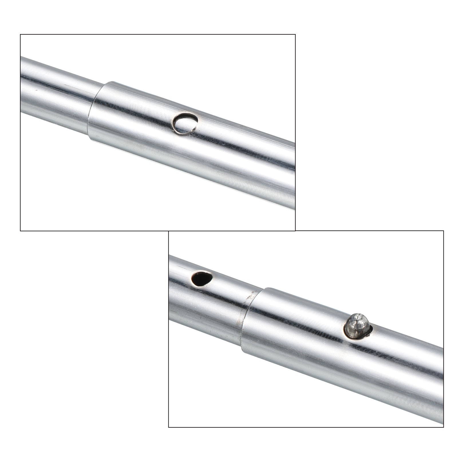 5PACK 8.3x8mm Kayak Paddle Snaps Pole Push Button Spring Clips Steel Single Pin