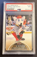 21-22 UD CANVAS MASCOTS HARVEY THE HOUND CALGARY FLAMES #C395 MINT PSA 9 POP 1
