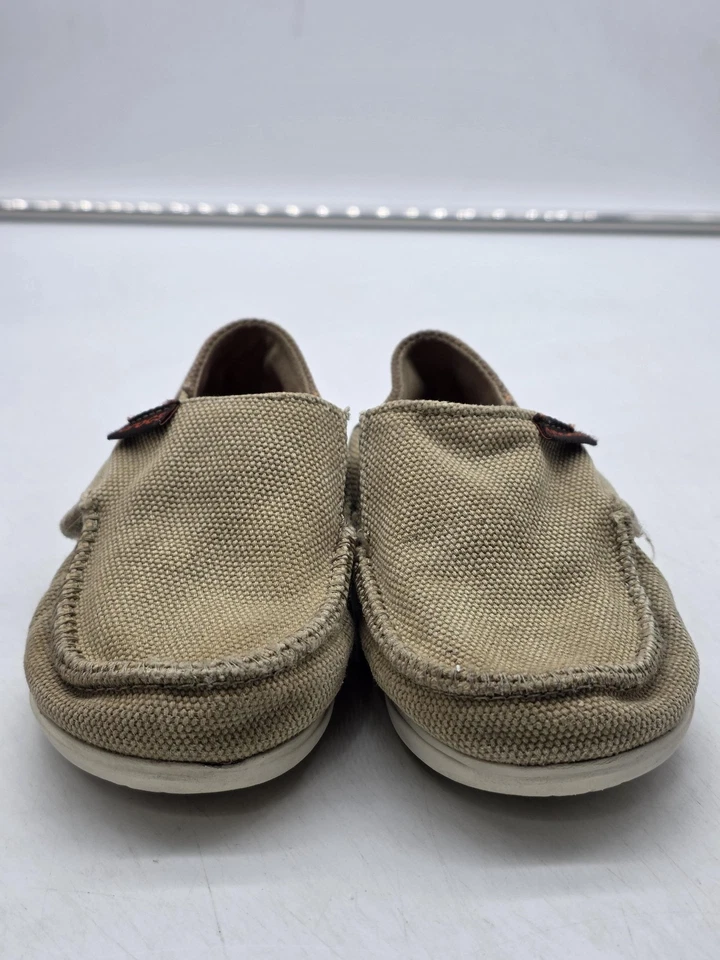 Crocs Zapatos Niños Talla 12/13 Caqui Marrón Lona Sin Cordones Mocasines Informales 16154 Foto 2 de 4