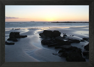 Gerahmtes Wandbild leer Strand Poster Leinwanddruck Bild