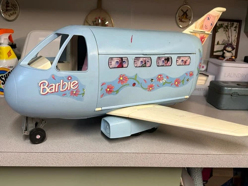 Barbie Mattel 1999 Jet Airplane Playset Vintage Blue Toy Vehicle