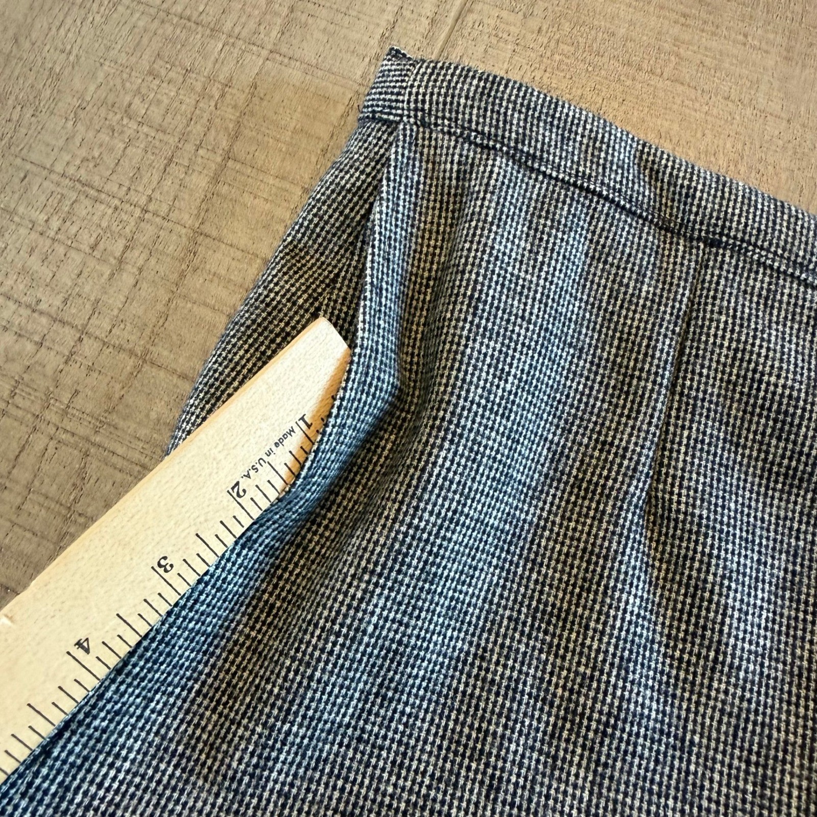 Pendleton Petite Wool Skirt Gray Houndstooth Midi… - image 6