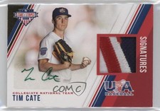 2018 Panini USA Baseball Stars & Stripes Prime 25/25 Tim Cate #23 Auto s3g